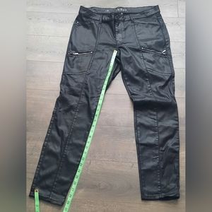 White House Black Market coated biker pants